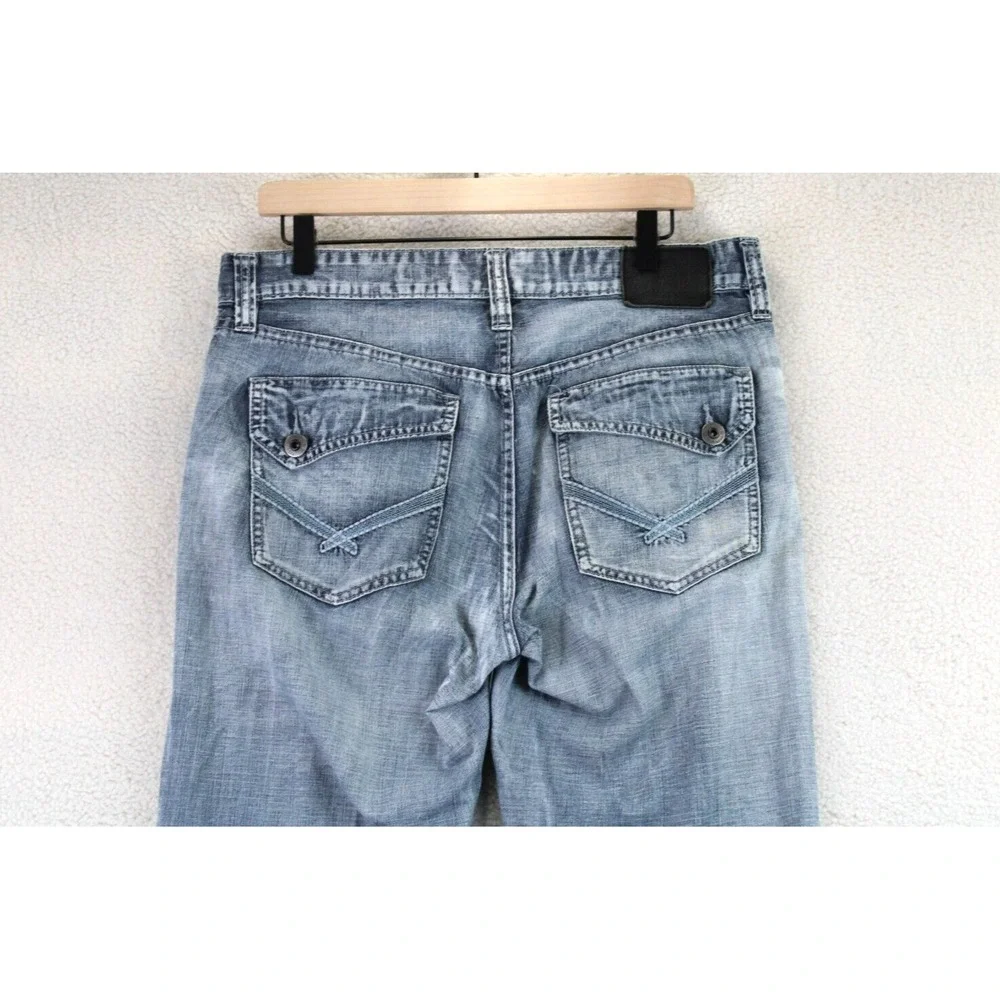 Ecko Unltd Mens Jeans W34 Blue Wash Relaxed Fit Denim Pants Y2K Streetwear‎